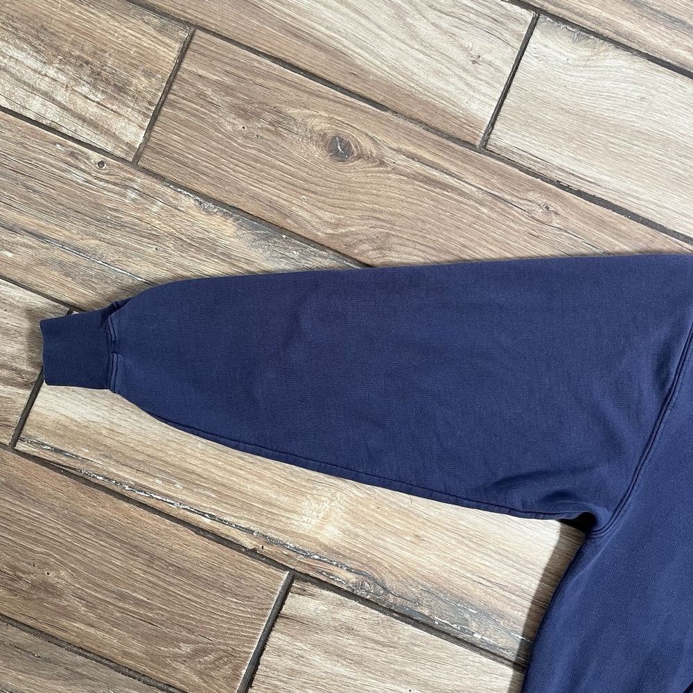 Vintage MLB Detroit Tigers Majestic Navy Blue Mens Medium Hoodie 2002 - Picture 3 of 12